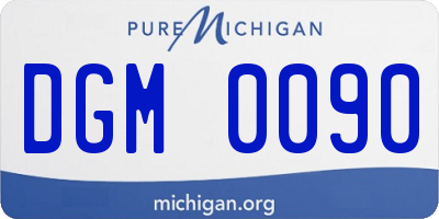 MI license plate DGM0090