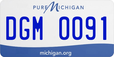 MI license plate DGM0091