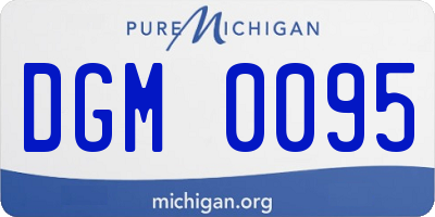 MI license plate DGM0095