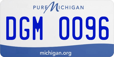 MI license plate DGM0096