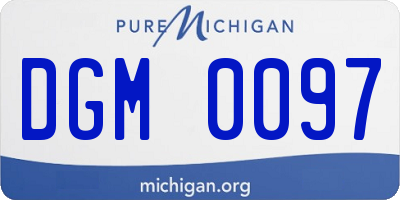MI license plate DGM0097