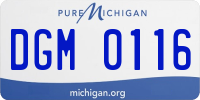 MI license plate DGM0116