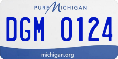 MI license plate DGM0124