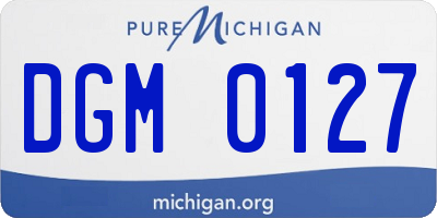 MI license plate DGM0127