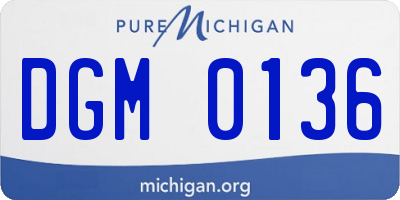 MI license plate DGM0136