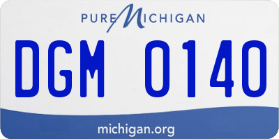 MI license plate DGM0140
