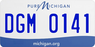 MI license plate DGM0141