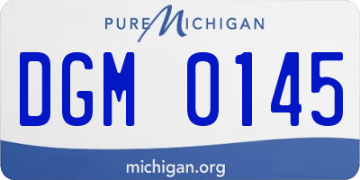 MI license plate DGM0145