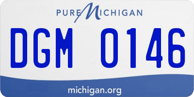MI license plate DGM0146
