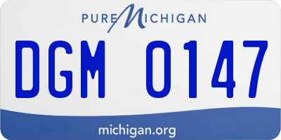 MI license plate DGM0147