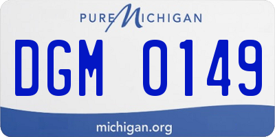 MI license plate DGM0149