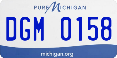 MI license plate DGM0158