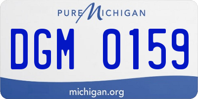 MI license plate DGM0159