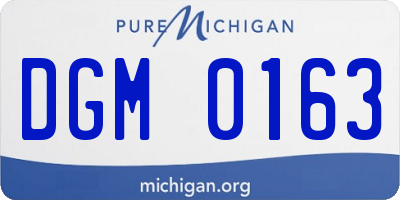 MI license plate DGM0163