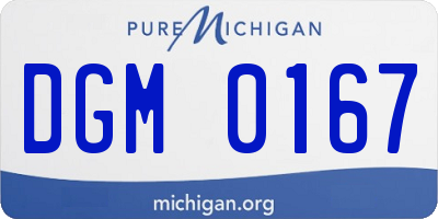 MI license plate DGM0167