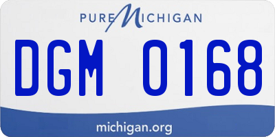 MI license plate DGM0168