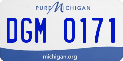 MI license plate DGM0171