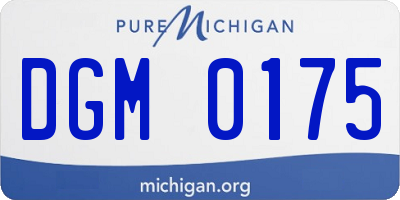 MI license plate DGM0175