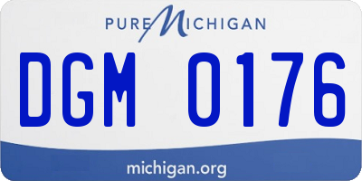 MI license plate DGM0176