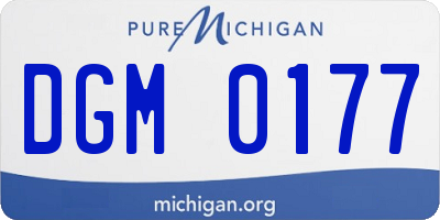 MI license plate DGM0177