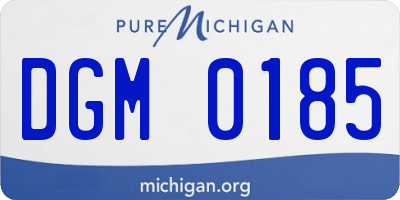MI license plate DGM0185