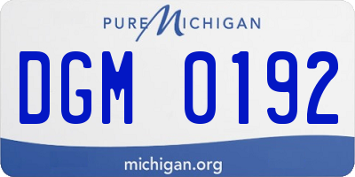 MI license plate DGM0192