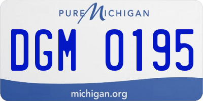 MI license plate DGM0195