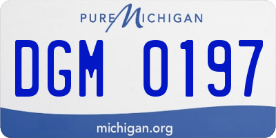 MI license plate DGM0197