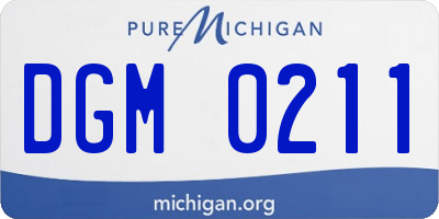 MI license plate DGM0211