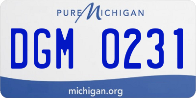 MI license plate DGM0231