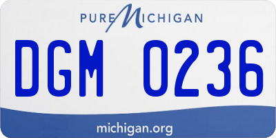 MI license plate DGM0236