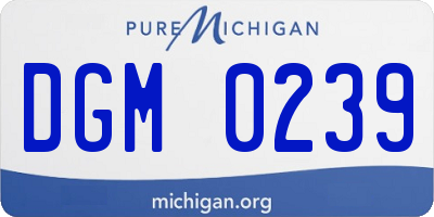 MI license plate DGM0239