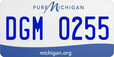 MI license plate DGM0255
