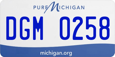 MI license plate DGM0258