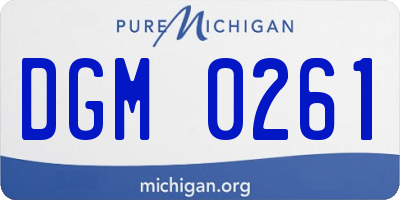 MI license plate DGM0261