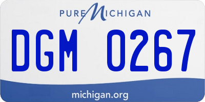 MI license plate DGM0267