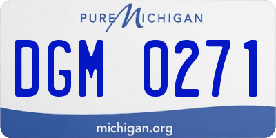 MI license plate DGM0271