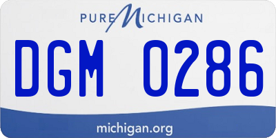 MI license plate DGM0286