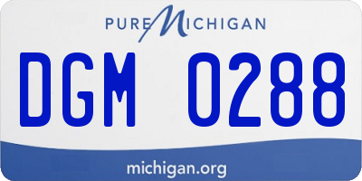 MI license plate DGM0288