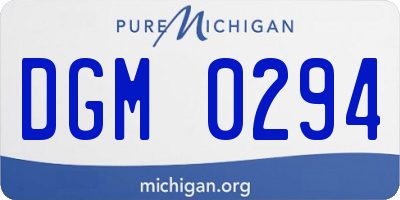 MI license plate DGM0294