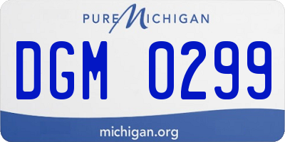 MI license plate DGM0299