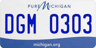 MI license plate DGM0303