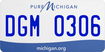 MI license plate DGM0306