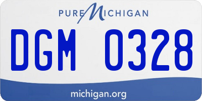 MI license plate DGM0328
