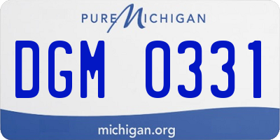 MI license plate DGM0331