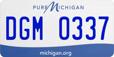 MI license plate DGM0337