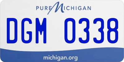 MI license plate DGM0338