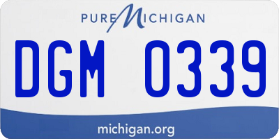 MI license plate DGM0339