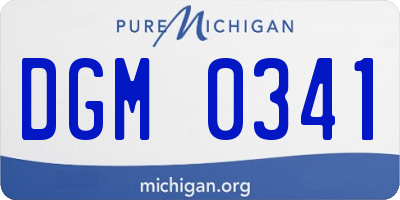 MI license plate DGM0341