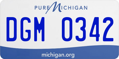 MI license plate DGM0342